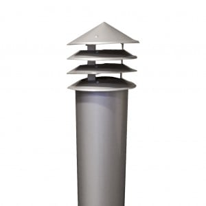 Kominek wentylacyjny - Aluminium - wysokość 800 mm - RAL 7016