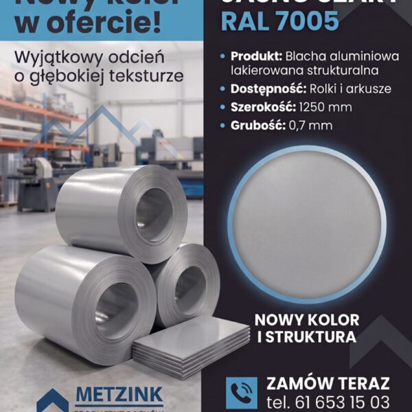 Metzink - Nowy kolor blachy aluminiowej